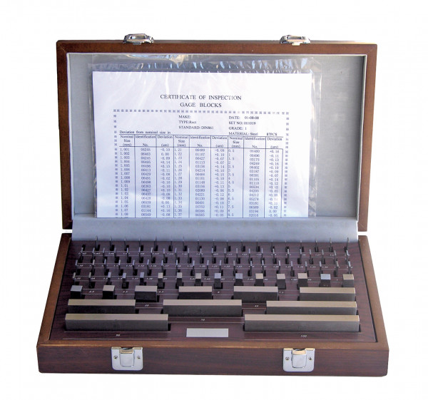 Gauge block set 87 pcs. special steel Degree 0