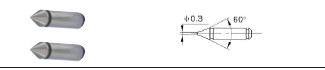 Einsätze Paar kegelförmig 60° mit 5 mm Schaft