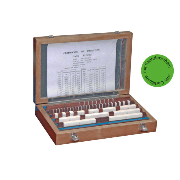 Ceramic gauge block set  32 pcs. degree 0 with certificate