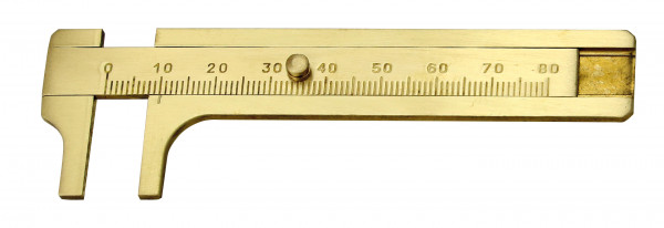 Brass slide caliper 0 - 80 mm range