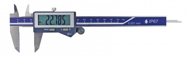 Digital pocket caliper 0 - 150 mm IP 67 with reading 0,001 mm