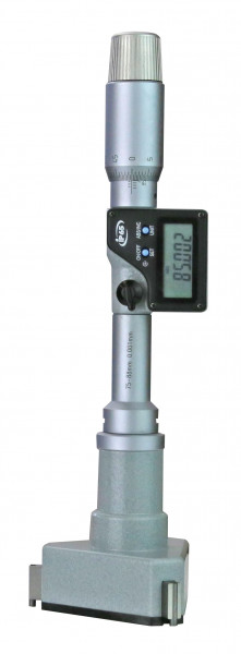 Digital-three-point internal micrometer 75 - 88 mm with scale