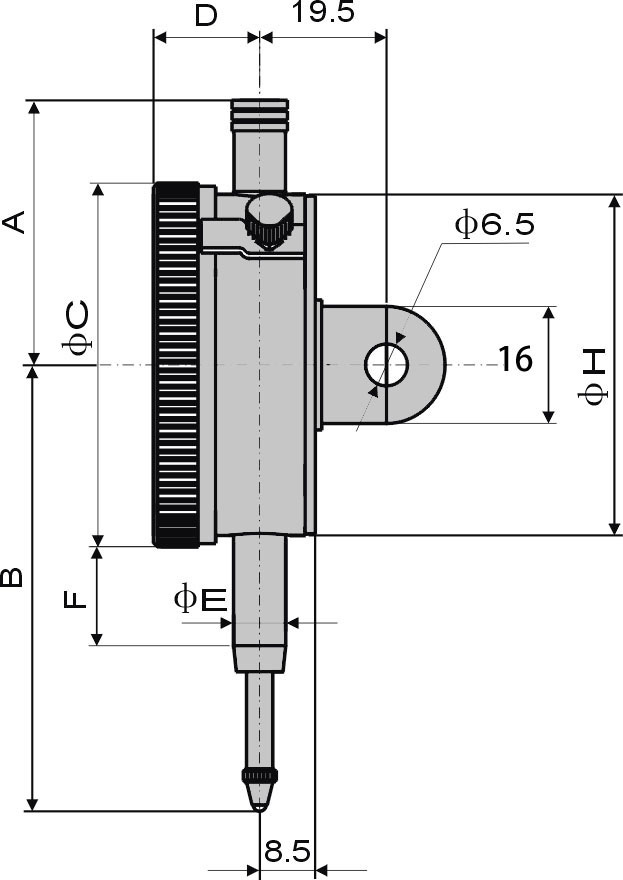 Präzisions-Messuhr 10 x 0,01 mm Bernardo Messtechnik