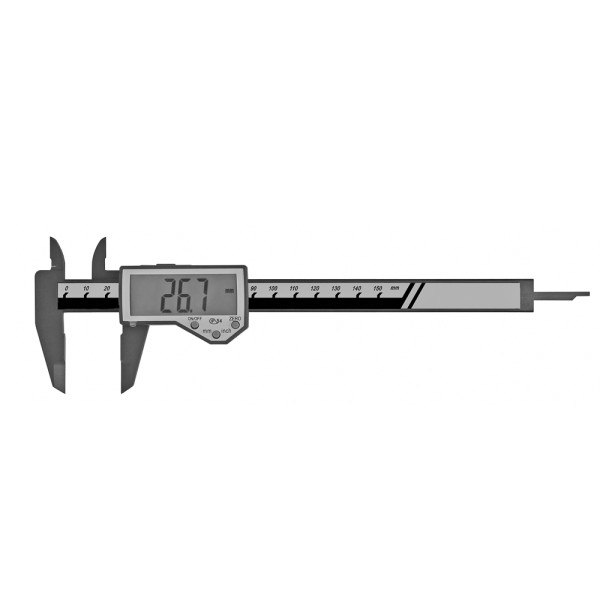 Digital caliper 150 mm range made of fiberglass