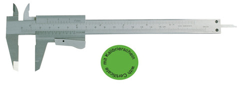 Vernier caliper analog Range 0 - 150 mm DIN 862 with certificate