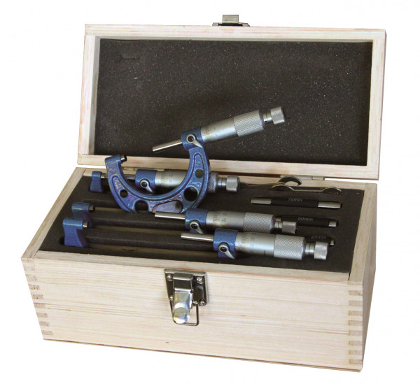 Outside micrometer set 200 - 300 mm 4 pieces DIN 863