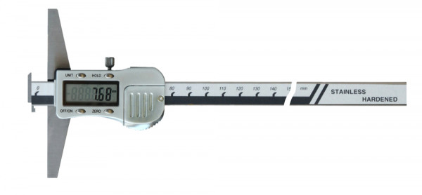 Digital depth caliper 200 x 100 mm with double hook DIN 862