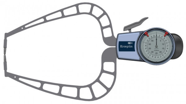 Kroeplin Außen-Schnelltaster D450 0 - 50 mm Messbereich analog
