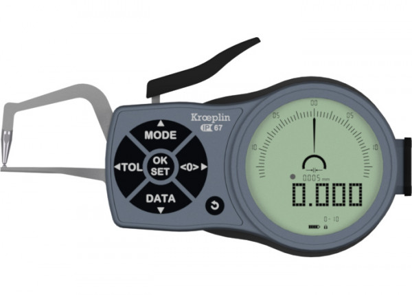 Kroeplin Außen-Schnelltaster K1R10 0 - 10 mm Messbereich für Rohrwandmessungen