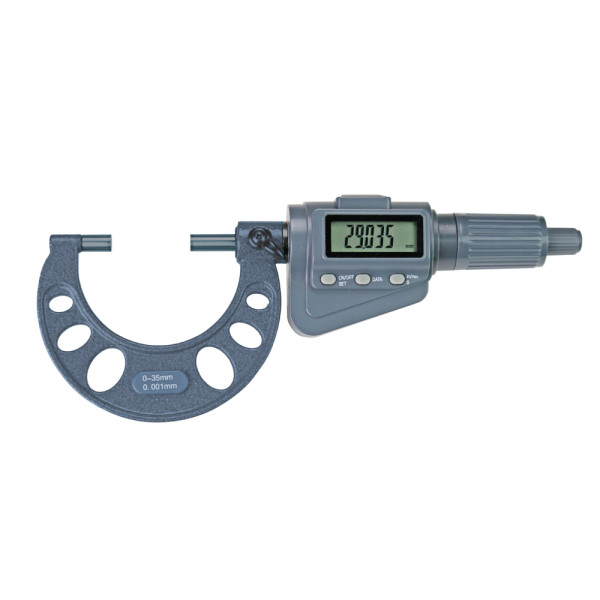 Digital micrometer 0 - 35 mm with friction ratchet