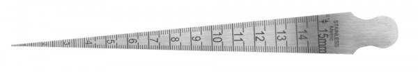 Werkzeugstahl Messkeil zur Messung von Spaltbreiten Messbereich 1-15 mm 