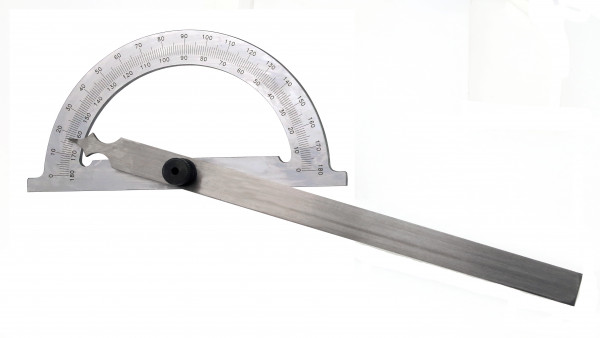 Steel protractor B 400 x L 1000 mm satin chrome finished