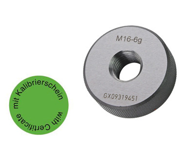 Gewinde-Gutlehrring M 20 x 2,5- 6g