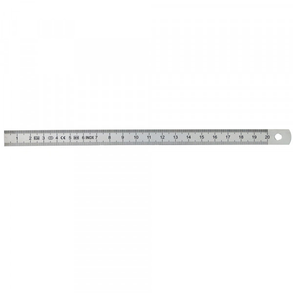 Steel ruler INOX flexible 200 x 13 x 0,5 mm