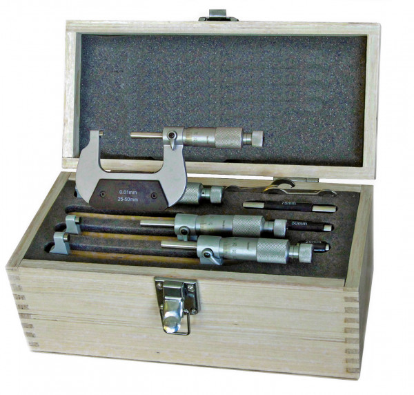 Outside micrometer set 4 pieces 100 - 200 mm DIN 863