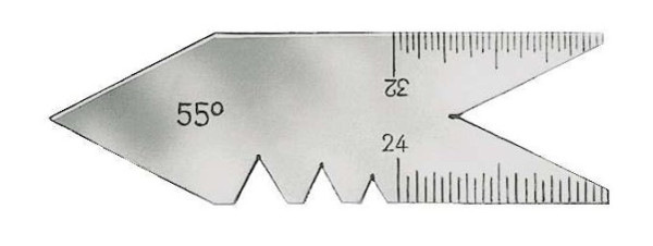 Centre thread gauges for whitworth thread 55°