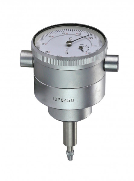 Dial indicator 3 x 0,01 mm with retral spindle 