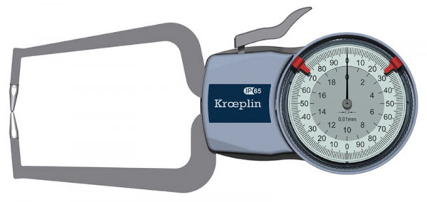 Kroeplin Außen-Schnelltaster D220 0 - 20 mm Messbereich analog