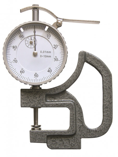 Thickness gauge 10 x 30 mm with spherical measuring face