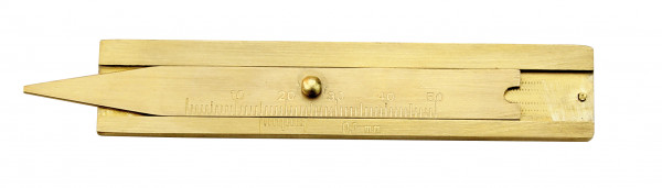 Tire tread feeler gauge 30 x 20 mm made of brass