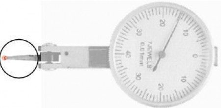 Rubin- Ersatztaster Länge 14,5 mm für Fühlhebelmessgeräte