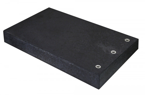 Mess- und Kontrollplatte 400 x 250 x 50 mm aus Granit mit Gewinde M8 DIN 876/0