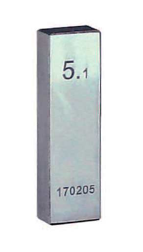 Gauge block size 5,1 mm for checking of micrometers to DIN 863