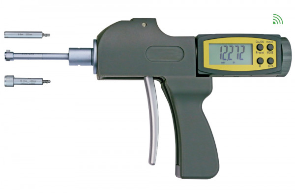 Digital pistol three point internal micrometer set 12 - 20 mm