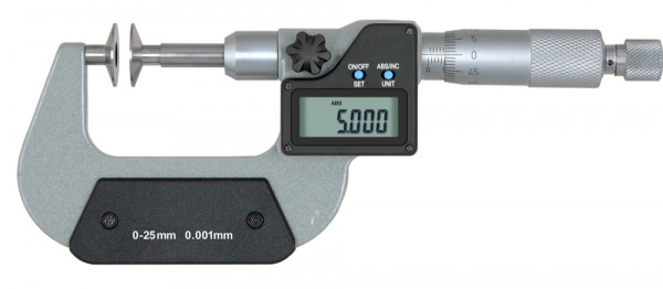 Digital disc micrometer 25-50 mm with non-rotating spindle