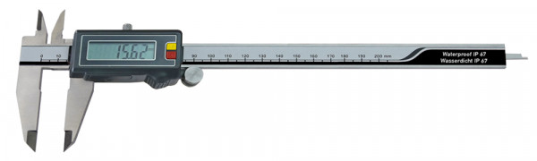 Digital caliper 0 - 200 mm IP 67 with carbide measuring face