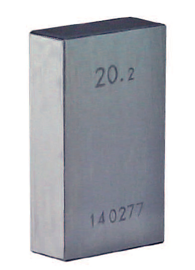 Gauge block size 20,2 mm for checking of micrometers to DIN 863