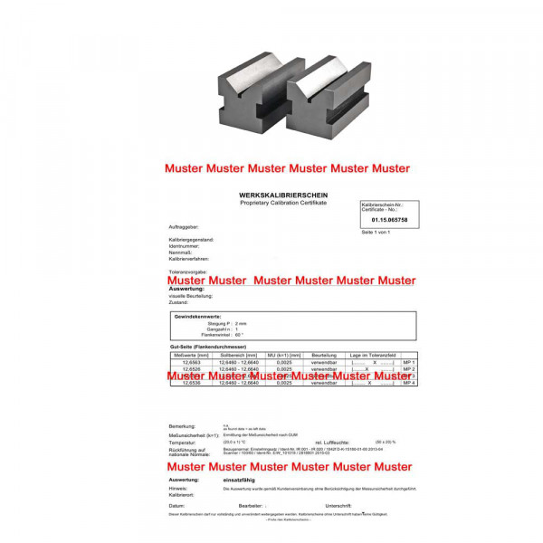 Certification for v- blocks single