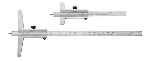 Messbereich 200mm Tiefenmesser Tiefenmessschieber mit Hakenmessstange DIN 862 