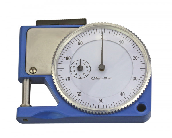 Thickness gauge 10 x 10 mm with dial indicator