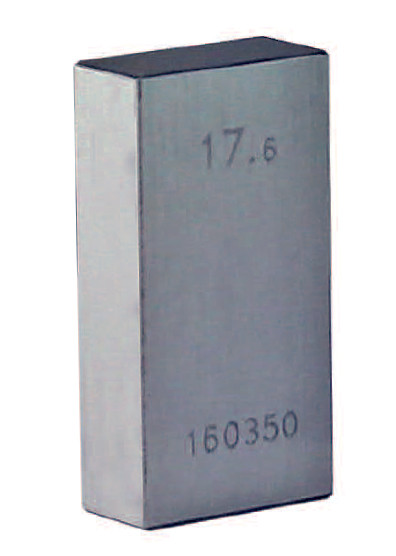 Gauge block size 17,6 mm for checking of micrometers to DIN 863