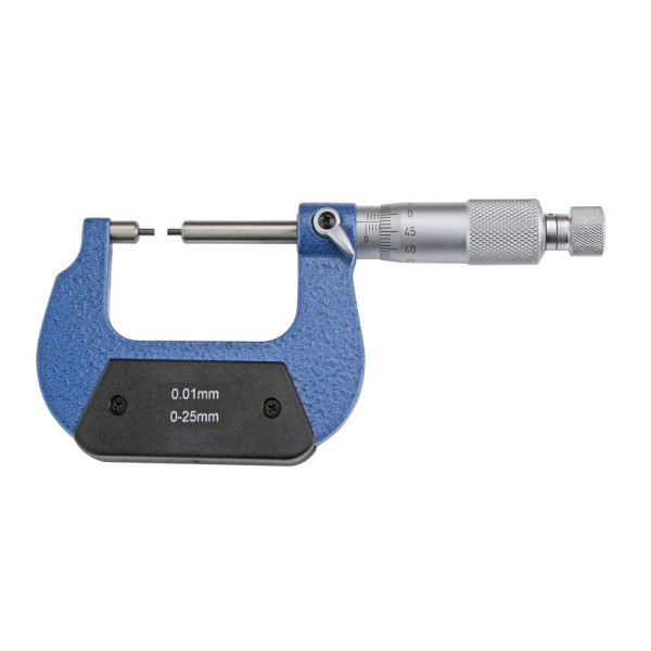 Micrometer 0-25 mm with stepped measuring faces analogue