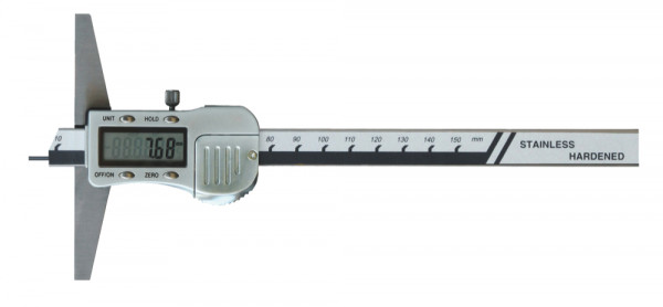 Digital-Tiefen-Messschieber 150 x 100 mm mit Stiftspitze ø 1,5 mm DIN 862