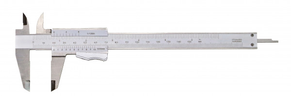 Vernier caliper 0 - 200 mm with auto lock DIN 862