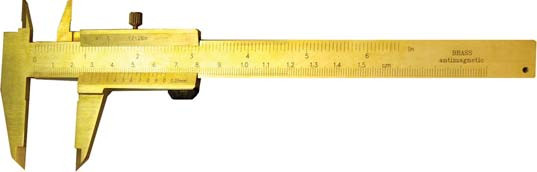 Vernier caliper 0 - 150 mm made of brass antimagentic