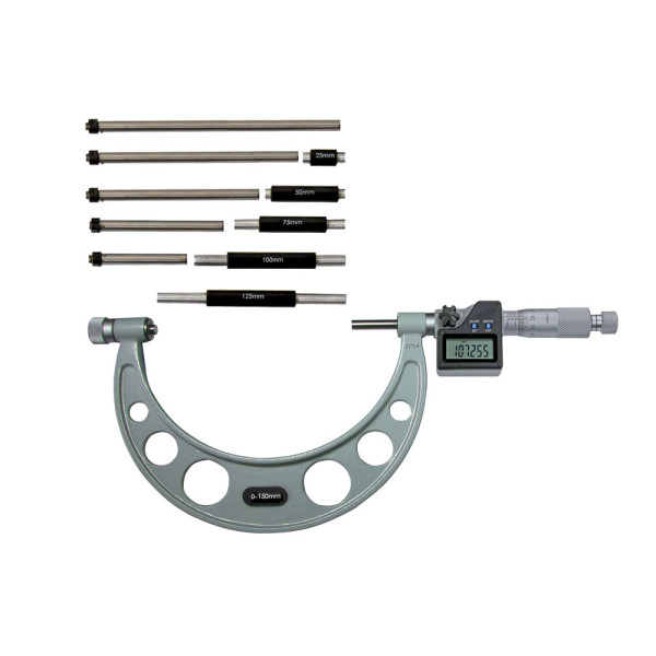 Digital micrometer 150 - 300 mm with 6 exchangeable anvils