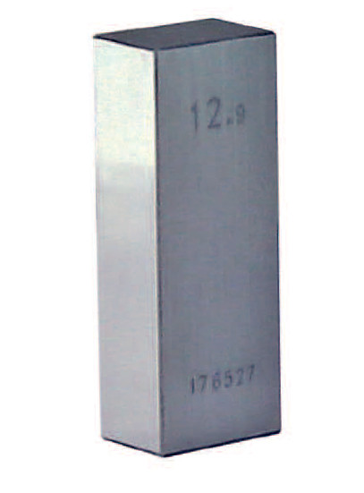 Gauge block size 12,9 mm for checking of micrometers to DIN 863