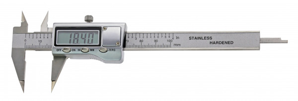 Digital caliper 0-100 mm with pointed jaws