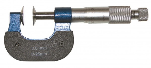 Bügelmessschrauben 0 - 25 mm mit Tellermessflächen 30 mm