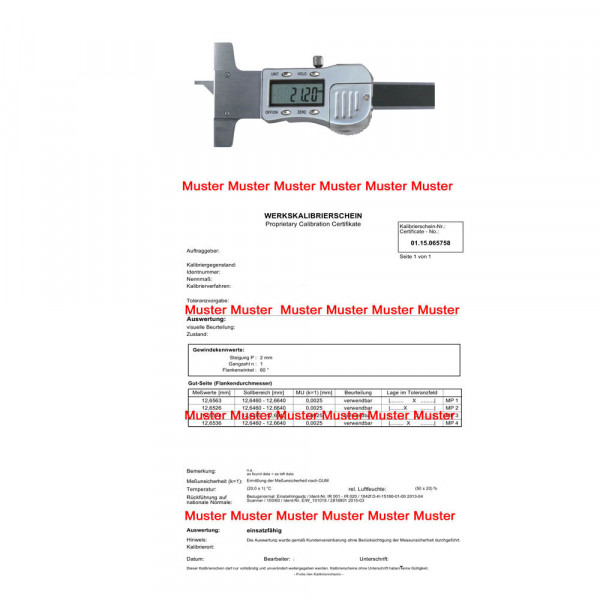 Certification Digital champer caliper 45°