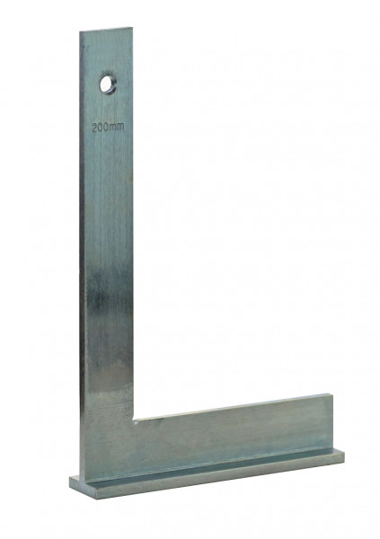 Steel square for locksmith with back 250 x 165 mm zinc plated