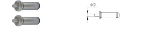 Inserts round, small Ø 2 mm shaft Ø 5 mm