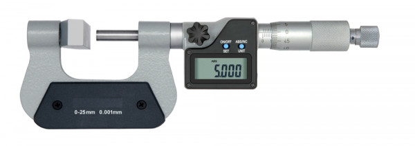 Digital large anvil micrometer 0-25 mm