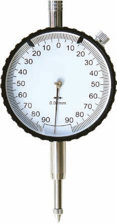 Dial comparator range ± 0,9 mm reading 0,01