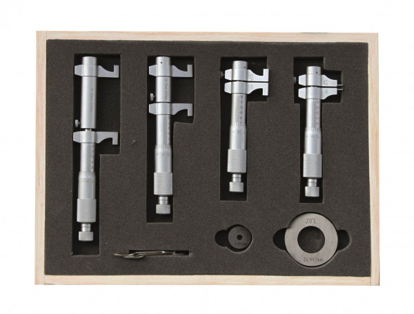 Inside micrometer set 7 pieces range 5 - 100 mm with round measuring faces