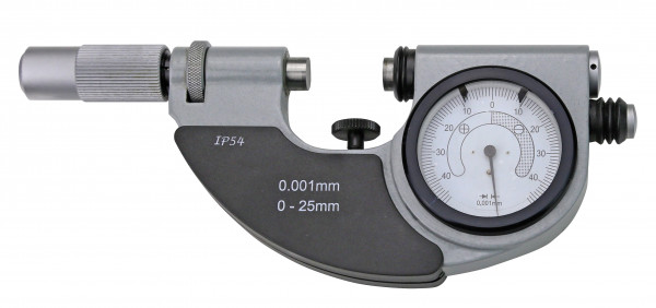 Indicating snap micrometer 0 - 25 mm spindel Ø 10 mm